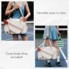 Pickleball bag tote, Pickleball bags for women, Pickle ball bag w/ Adjustable Shoulder Strap & fence hook, Large capacity, pockets & compartments, Pickleball paddle cover, Pickleball accessories women