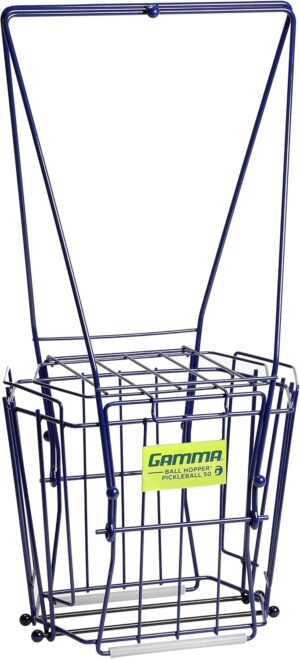 GAMMA Sports Ball Hopper Pickleball 50 - Pickleball Picker Upper with Unique Basket Shape, Reinforced Side Welds, 50-Ball Capacity, Carbon Steel, Maximum Durability