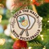 Wooden Pickleball Ornaments - Christmas Tree Decor, Gifts for Pickleball Lovers