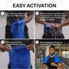 COLD FACTOR Cooling Neck Towel-Chill Pad Lasts 5 Hours Premium PVA Cooling Towel for Neck and Face-UPF 50+(Blue)