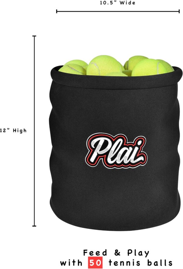 Plai Portable Pickleball Ball Hopper Basket - Great for Tennis Training, Fast Feeder for Pickleball, Table Tennis or Baseball Balls, Fits Around Any Waist - Holds 50+ Balls
