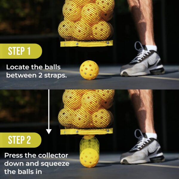 PodiuMax Tennis & Pickleball Picker Upper, 30-42 Tennis Ball Hopper, Lightweight & Portable Tennis Ball Basket