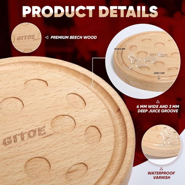 Pickleball Drink Coasters, 2 Pack Wood Coasters for Drink, Pickleball Themed Gifts for Men Women Pickleball Lovers, Coaches, and Teams, Home Kitchen Bar Pickleball Party Decoration