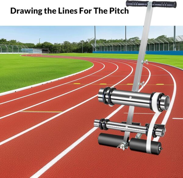 Court Line Tape Machine, with Drawing Circle Kit, Parking Lot Striping Machine for Driveway, Asphalt or Concrete, Basketball Courts, Pickleball Court, Road Warning