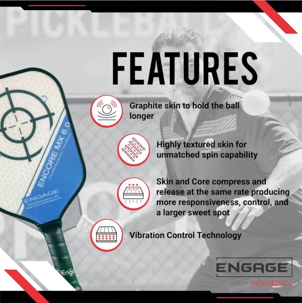 Engage Pickleball Encore MX 6.0 Pickleball Paddle
