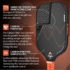 Pickleball Paddles, USAPA Approved, 3k Friction Surface Carbon Fiber Pickleball Paddle, Durable &Lightweight Pickleball Rackets for Adults