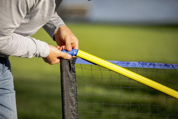 Triumph Sports Multi-Sport Versatile Combo Outdoor Game Net Set Includes Volleyball, Badminton, and Pickleball, Blue (35-7510-2)