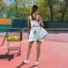 Light Weight Crossbody Backpack, Large Capacity Sling Bag for Pickleball, Tennis, Racketball, and Travel for Women
