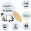 81RVx0RuxpL._AC_SL1500_.jpg Pickleball Gifts for Women and Men - Appreciation Gifts - Absorbent Ceramic Coasters 6pc - Metal Holder & Cylinder Kraft Gift Box Included
