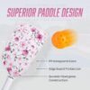 Fiberglass Pickleball Paddles Set of 2 with Polypropylene Honeycomb-Reinforced Core Fiberglass Design Lightweight Pickle Ball Paddle for Beginners Rackets with 4 Balls for Adults and Teenagers