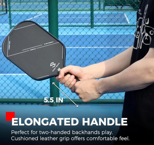 Pickleball Paddles T700 Raw Carbon Fiber Set of 2 High Grade Professional Pickleball Paddles 16mm Honeycomb USAPA Approved