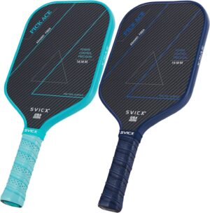 Pickleball Paddles Set of 2,16 MM Professional Carbon Fiber Pickle Ball Racket 2 Pack,Aramid Fiber Surface with Forceful Spin,Strong Power and Superior Control,Larger Sweet Spot,USAPA Approved