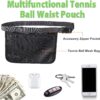 TOBWOLF Adjustable Tennis Ball Band Holder, Pickleball Waist Pouch, Mesh Hip Ball Bag Carrier, Fanny Pack Holding 8-10 Tennis or Pickleball for Cycling, Golf
