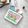 Pickleball Lover Makeup Bag - Gift for Mom, Player, Coach, Team - Cosmetic Pouch for Women, Her, Teen Girl - Sports Gift for Christmas, Birthday - Peace Love Pickleball