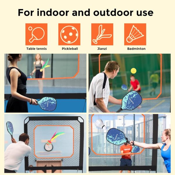 Portable Pickleball with Net - The Racket Game Combining Pickleball, Badminton, and Tennis, Competitive Outdoor & Indoor Game, Ideal for Backyard, Indoor & Outdoor Fun for Adults and Family