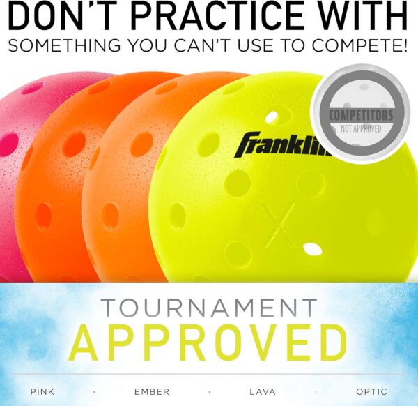 Franklin Pickleball 2 Player Carbon Fiber Paddle and X-40 Pickleball Set - (2) Carbon Fiber Paddles - (4) X-40 Balls - USA Pickleball Approved