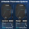 TENVINA Pickleball Paddles, Multi-Layer T700SC Textured Carbon Fiber Pickleball Paddle, 4-Types of Shapes and Thicknesses, USAPA Approved Pickle Ball Paddle, Strong Spin and Power Surface