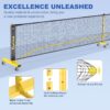 Pickleball Net Set, Pickleball Net on Wheels for Driveway Backyard, 22FT Regular Size, 4 Pickleball Paddles & 6 Balls, 12 Court Markers, 1 Carry Bag, Pickleball Set for Indoor Outdoor Play