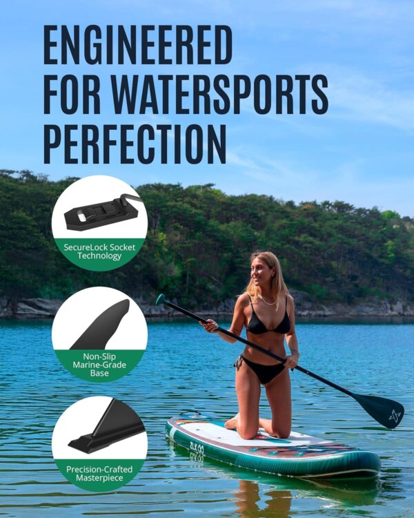 ZLX Paddle Board Fins Replacement, Detachable Paddleboard Replacement Fins, Quick Release Slide in Fin Replacement, Durable SUP Replacement Accessories
