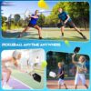 Frosted Fiberglass Pickleball Paddle Set - 4 Paddles, 4 Balls, 4 Covers, 2 Towels, 1 Bag - Lightweight Rackets for All Levels