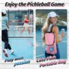 Cute Pickleball Set of 2 Paddles - Pink & Blue Lightweight Pickleball Rackets with 2 Indoor and 2 Outdoor Balls, 1 Portable Bag, for Beginner Youth Women Couple Gift
