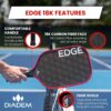 81UQfTBdDzL._AC_SL1500_.jpg Diadem Edge 18K Pickleball Paddle Series | USAPA Approved | 18K Carbon Fiber Face for Unmatched Spin & Control | Thermoformed & Standard Options | Durable Edge Shield Pro | Multiple Colors & Styles