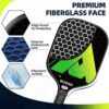 Bltend Pickleball Paddles- USAPA Approved-Fiberglass Pickleball Paddle Set of 4 Pickleball Rackets, 4 Outdoor Indoor Pickleball Balls, Pickleball Bag, Ideal Pickle Ball Paddle Gifts for Women Men