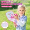 Kids Pickleball Paddles, Cute Pickleball Paddle with Small Grip, Lightweight Pickleball Rackets, Honeycomb Core, Fiberglass Pickleball Paddle Set for Children 4-11 Years Old, Child-Size