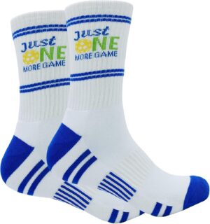 Pickleball Socks for Men Women, Performance Athletic Mid Calf Sock, Gifts for Pickleball Lovers One Size 7-13