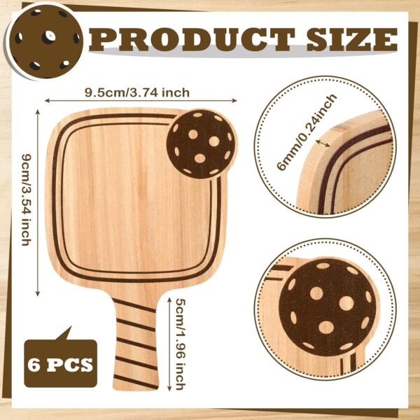 Hushee 6 Pack Drink Coasters Wood Coasters Set Paddle Shape with Handle Funny Gift for Women Men Sports Lovers Fans Party Favors Decorations