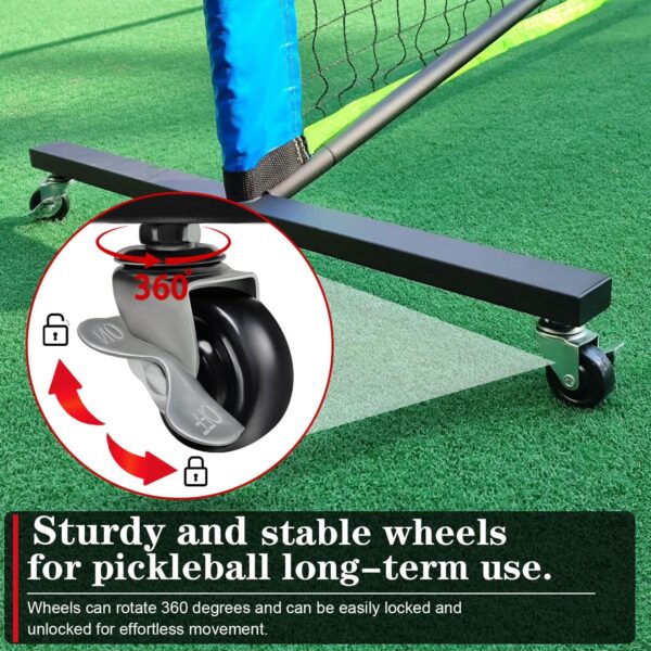 Hoverphenix Pickleball Net for Driveway, 22FT Regulation Size Pickleball Net with Paddles Set of 4, Pickleballs and Carry Bag for Outdoor Indoor Game