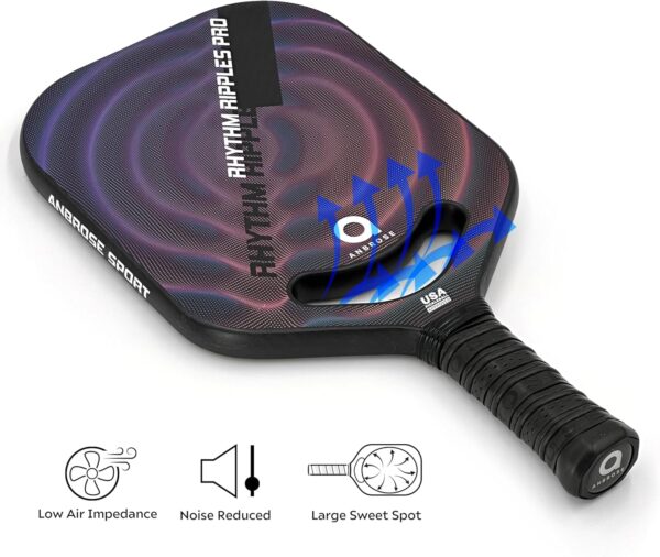 A. Anbrose RRP Edgeless Pickleball Paddle | USAPA Approved | T700 3K Carbon Fiber Face | 19.6mm Polypropylene Honeycomb Core | Aerodynamic Cutout | Ideal for Adults