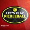 Pickleball Car Magnets - 3 Pack (Includes one of Each Design) - 6"x4" Magnets - Made in USA - for Indoor or Outdoor use.
