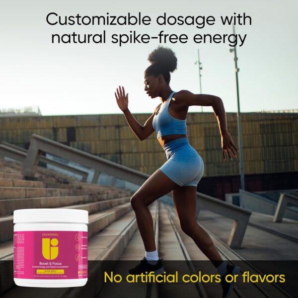 Boost & Focus Powder, Increase Energy and Cognitive Performance, Pre Workout, Custom Dosing, VIT B12, Niacin, Choline, L-Tyrosine, No Artificial Flavors, 30 Servings (Lemon Berry)