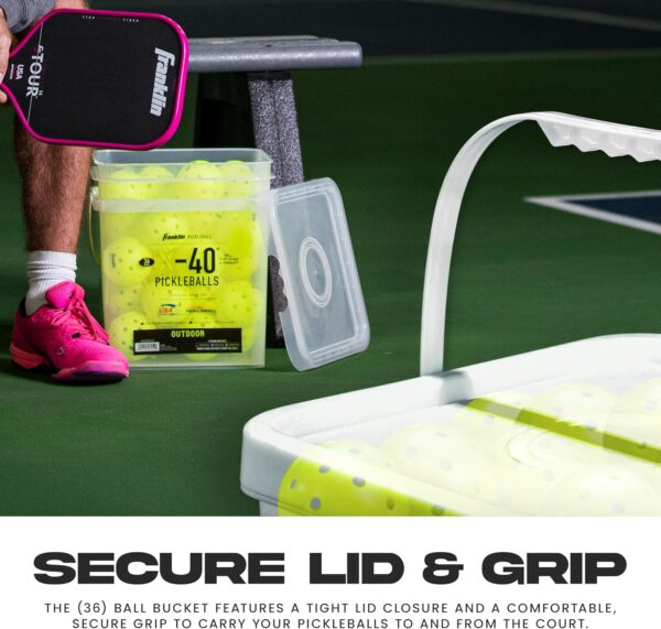 Franklin Sports X-40 Outdoor Pickleballs - Official Ball of USA Pickleball, APP Tour + Pickleball US Open - 3 Packs, 12 Packs, 36 Pickleball Buckets, 50, 100 + 400 Bulk Packs of Regulation Pickleballs