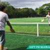 Zdgao Portable Pickleball Net for Driveway, 22 FT Regulation Size & 11 FT Half Court Size Pickle Ball Net with Pickleballs and Carry Bag, 2 in 1 Pickle Ball Net Set for Backyard