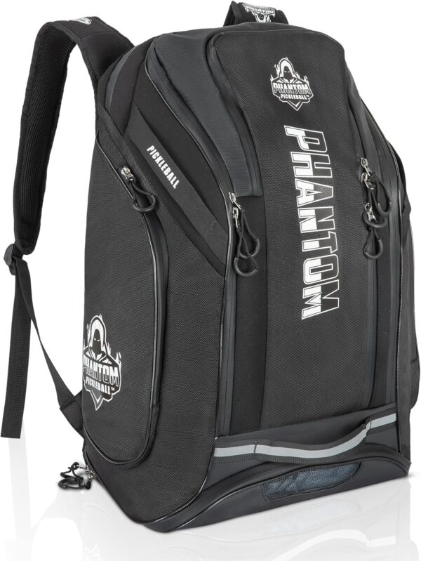 Backpack Professional Tour Bag – 21 x 14 x 11 Inches Large Capacity Pickleball Bag with Padded Straps, Shoe Compartment, Laptop Sleeve – Insulated Backpack for Pickleball Equipment