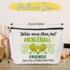 Pickleball Gifts for Women - Pickleball Makeup Cosmetic Bag with Zipper, Birthday Christmas Gift for Friends Girls Sisters Sports Lovers Teamates