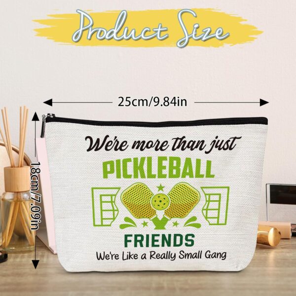 Pickleball Gifts for Women - Pickleball Makeup Cosmetic Bag with Zipper, Birthday Christmas Gift for Friends Girls Sisters Sports Lovers Teamates