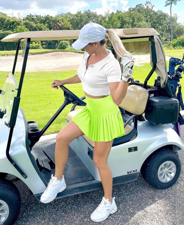 JoyGirl Womens Pleated Tennis Skirt with Shorts High Waisted Golf Skort Mini Skirt Workout Skirt Athletic Skorts with Pockets