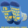 InnoBeta Funny Pickleball Gifts: One Size Crew Socks, I'd Rather Be Playing