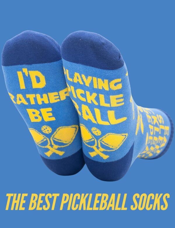 InnoBeta Funny Pickleball Gifts: One Size Crew Socks, I'd Rather Be Playing
