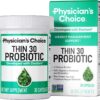 Physician's CHOICE Probiotics for Weight Management & Bloating - 6 Probiotic Strains - Prebiotics - Key ingredient Cayenne - Supports Gut Health - Weight Management for Women & Men - Green Tea - 30 CT
