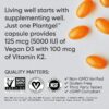 Sports Research® Vegan D3 5000iu with Vitamin K2 100mg - Formulated with Coconut MCT Oil - Vegan Certified, Soy & Gluten Free - 60 Softgels