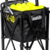 Franklin Sports Portable Pickleball Hopper + Carry Bag - (100) Ball Pickleball Caddy + Travel Basket with Wheels - Easy Storage + Transportation to Court - Easy Assembly + Durable Construction