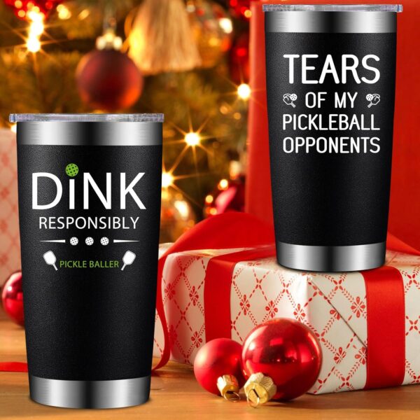 Pickleball Gifts for Men Women - Gifts for Pickleball Lovers - Valentine's Day, Christmas, Birthday Gifts for Pickleball Player - Tears of My Pickleball Opponents - Dink Responsibly Tumbler