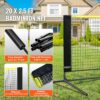 VEVOR Badminton Net, Height Adjustable Volleyball Net, 606 x 155 x 103 cm, Foldable Pickleball Net, Tennis Net Set with Poles, Stand, Bag, Rackets, Nylon Shuttlecocks, Badminton Net Set