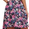 COOrun Women's 20" Knee Length Skorts Skirts Athletic Tennis Skorts Long Golf Skirt with Pockets Modest Skirts