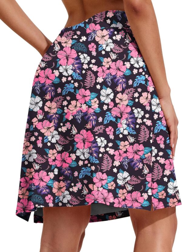 COOrun Women's 20" Knee Length Skorts Skirts Athletic Tennis Skorts Long Golf Skirt with Pockets Modest Skirts