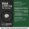Smarter Nutrition Essential Amino Acids (EAA) Capsules - 1 Gram Per Serving of All 9 EAAs - Supports Muscle Mass & Exercise - Non-GMO, Vegan, Gluten Free - 180 Count[90-Day Supply]
